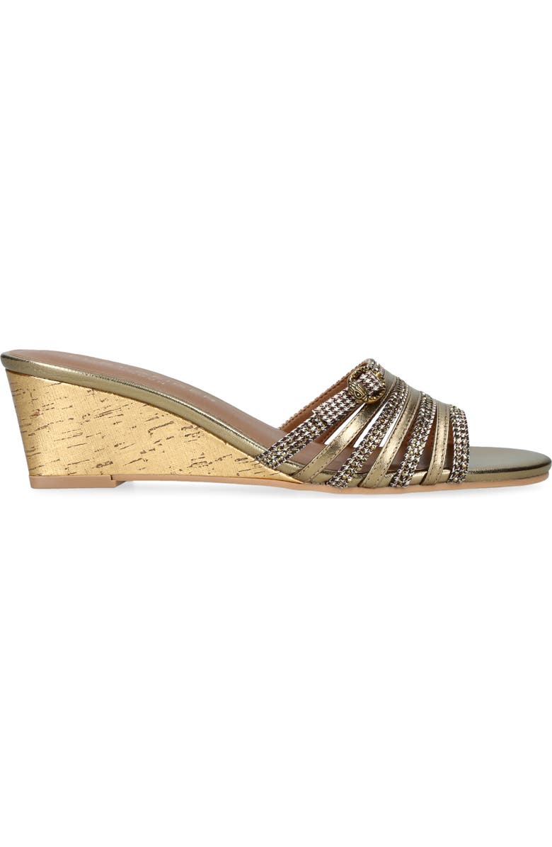 Kurt Geiger London Pierra Wedge Slide Sandal, Alternate, color, Dark Beige