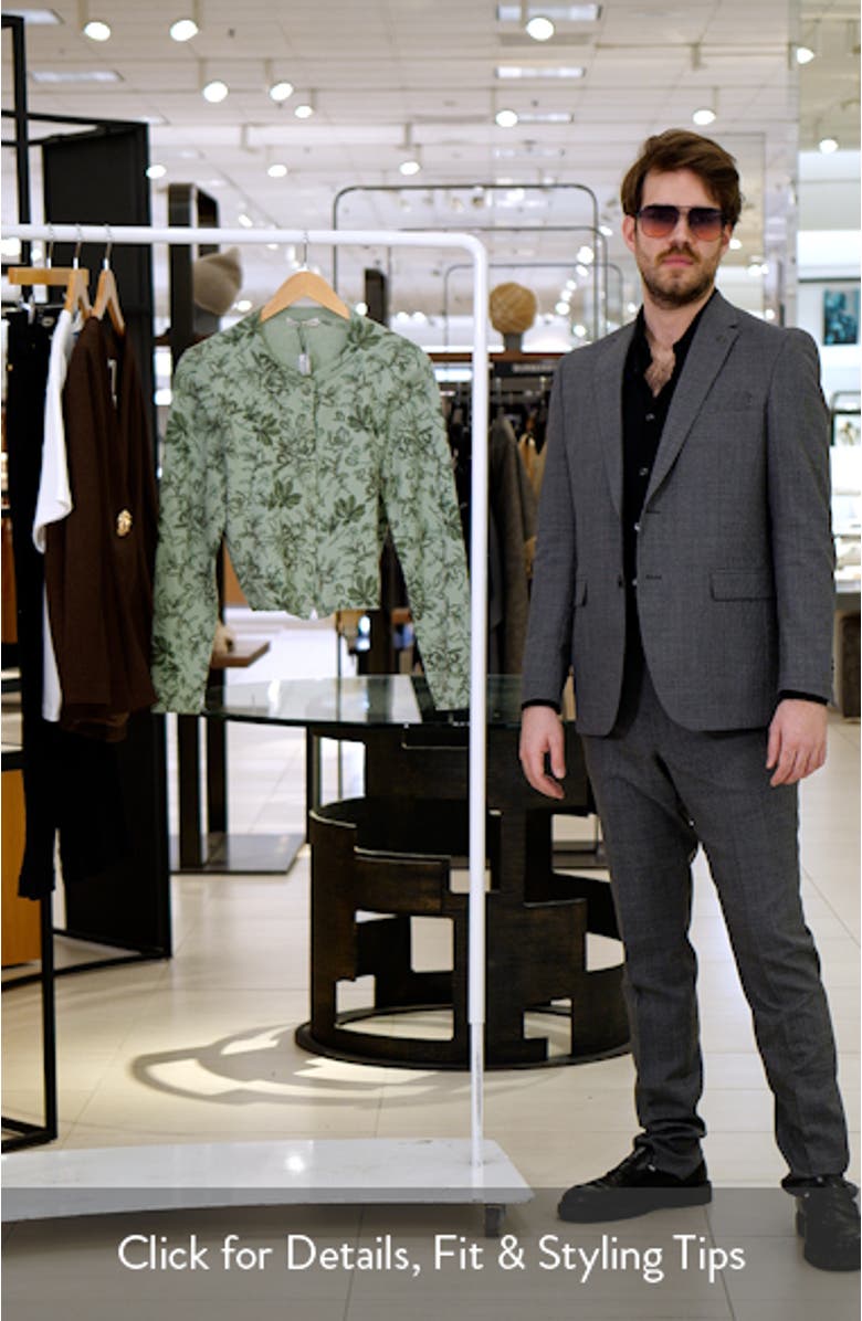 Carson Print Crop Cardigan, sales video thumbnail