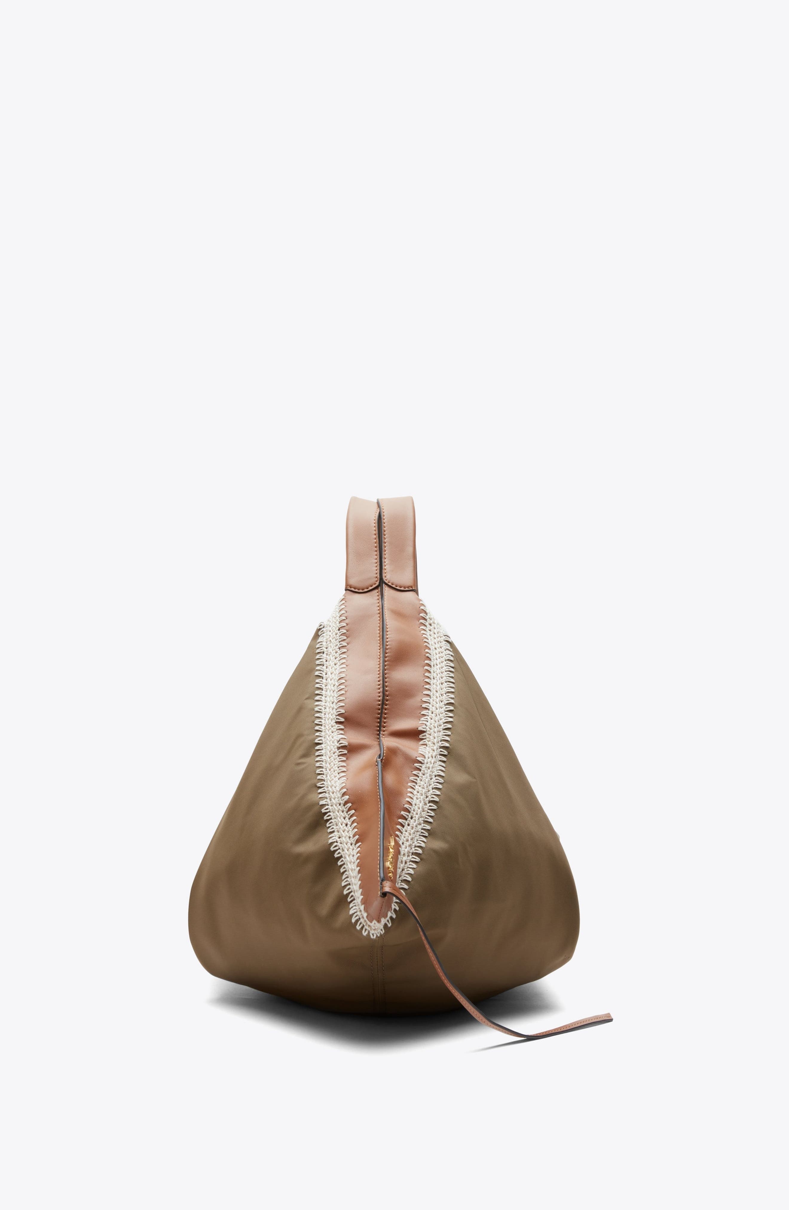 3.1 Phillip Lim Nylon Luna Bag with Contrast Stitch, Alternate, color, Mushroom