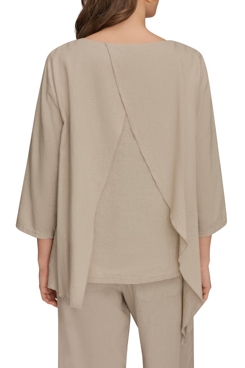 Overlap Wrap Front Top, Alternate, color, TUSCAN GRE