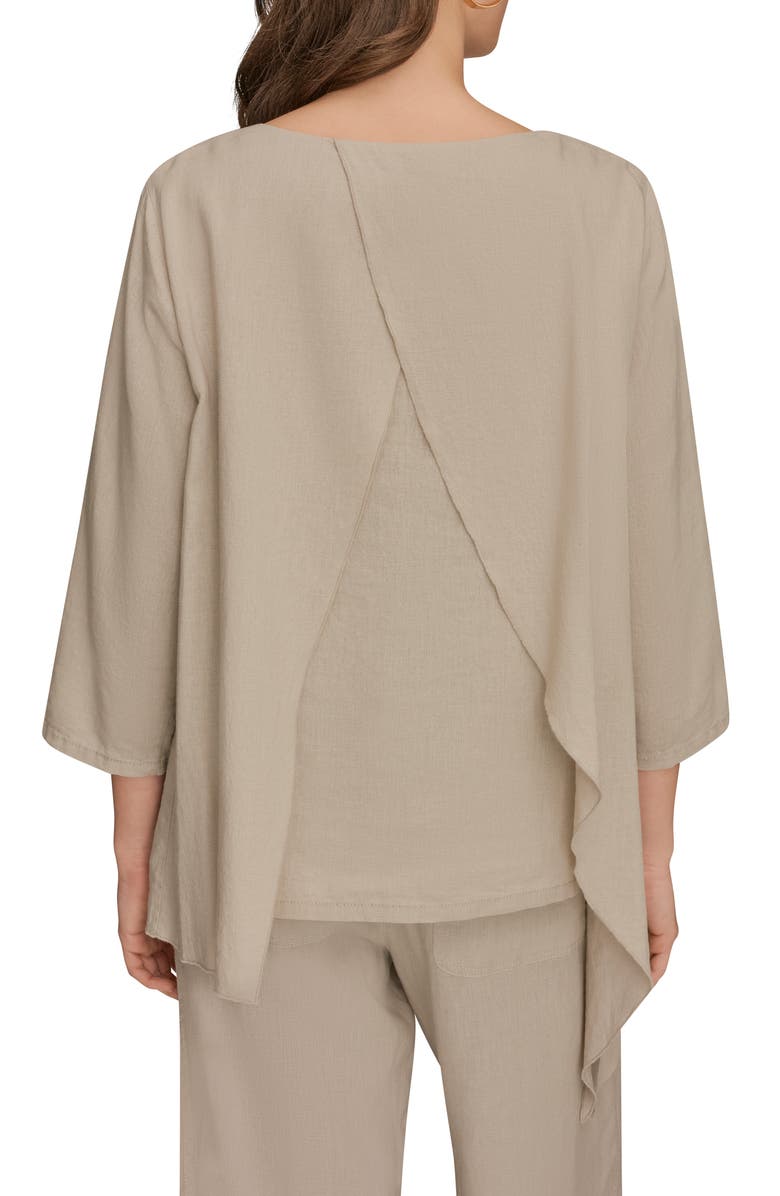 Donna Karan New York Overlap Wrap Front Top, Alternate, color, Tuscan Gre