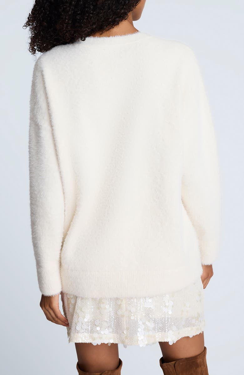Kenneth Cole Eyelash Crewneck Sweater, Alternate, color, Oyster