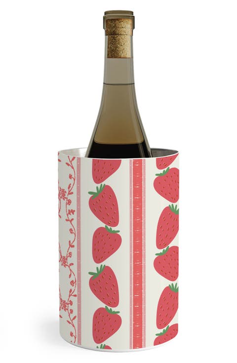 Red Stripes Stainless Steel Wine Chiller