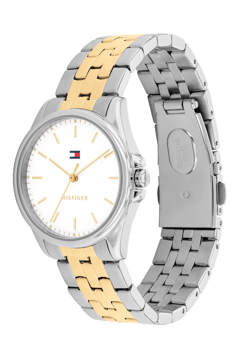Jade Two Tone Bracelet Watch, 30mm, Alternate, color, WHITE