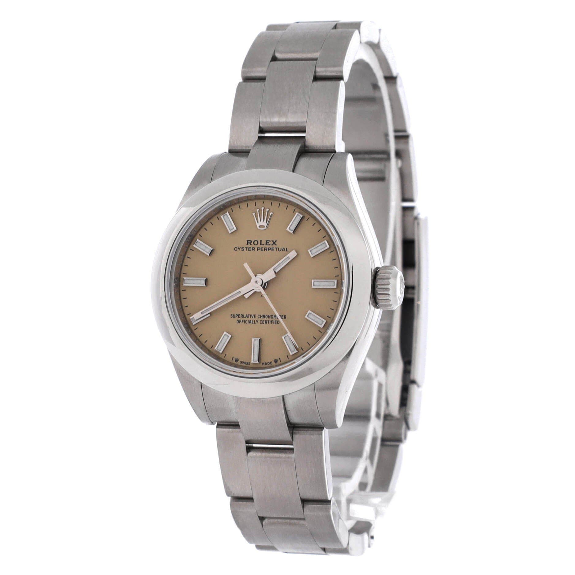Oyster Perpetual Beige Automatic Watch Stainless Steel 28, Alternate, color, Metallic Silver