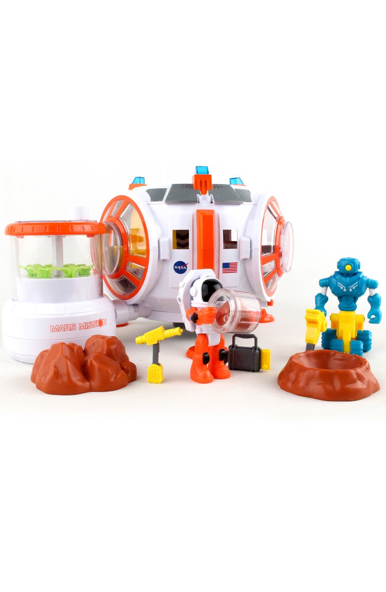 Space Adventure Series Nasa Mars Mission Mars Station Playset W/ Lights & Astronaut, Main, color, 