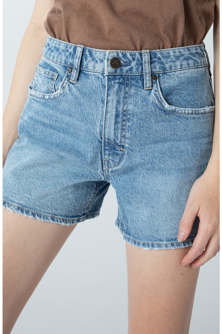 Emma Wavy Denim Shorts, Alternate, color, WAVY