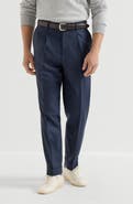 Brunello Cucinelli Virgin wool houndstooth trousers with pleat