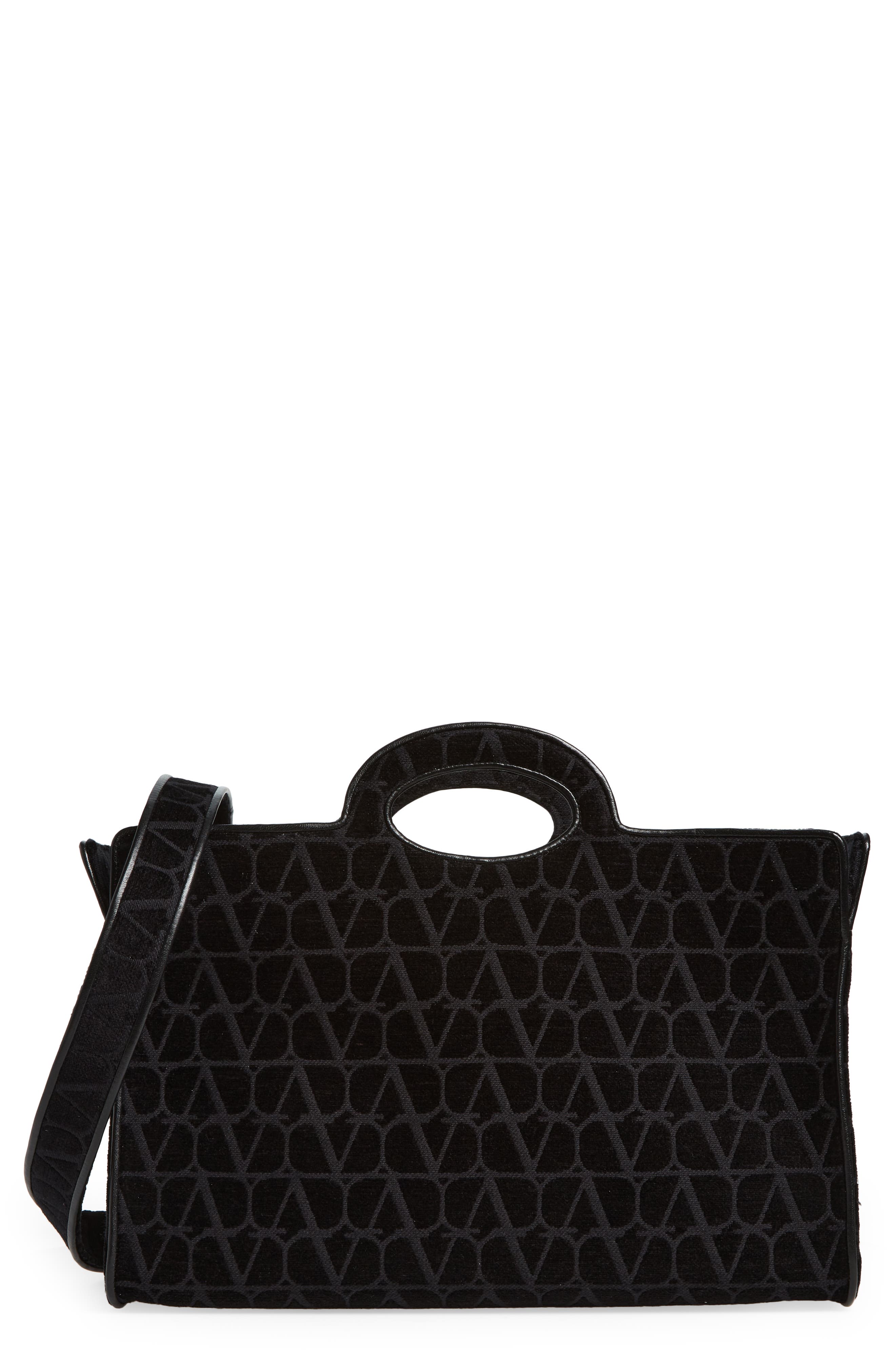 Valentino Garavani La Troisième VLOGO Toile Print Canvas Tote, Main, color, 