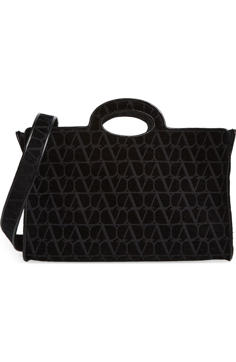 Valentino Garavani La Troisième VLOGO Toile Print Canvas Tote, Main, color,