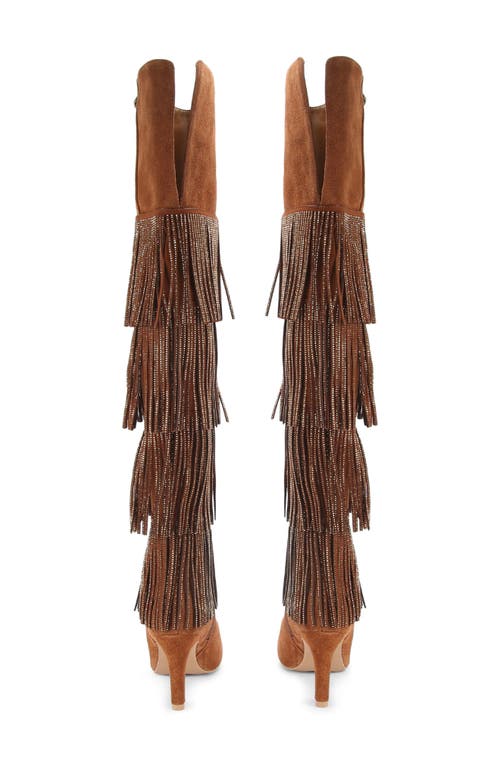 Kurt Geiger London Shoreditch Over The Knee Boot In Brown