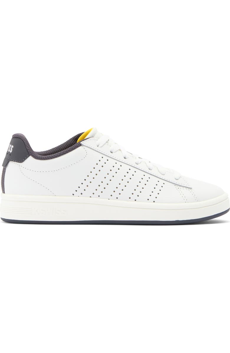 K-Swiss Court Base II Sneaker, Alternate, color, Blanc/Asphalt/Dandelion