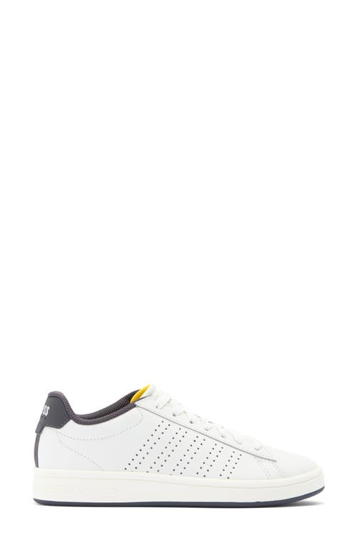 K-swiss Court Base Ii Sneaker In Blanc/asphalt/dandelion