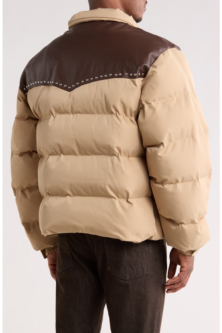 Western Down Puffer Jacket, Alternate, color, TAN