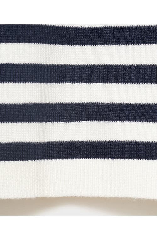 Mango Stripe Short Sleeve Sweater In Multi