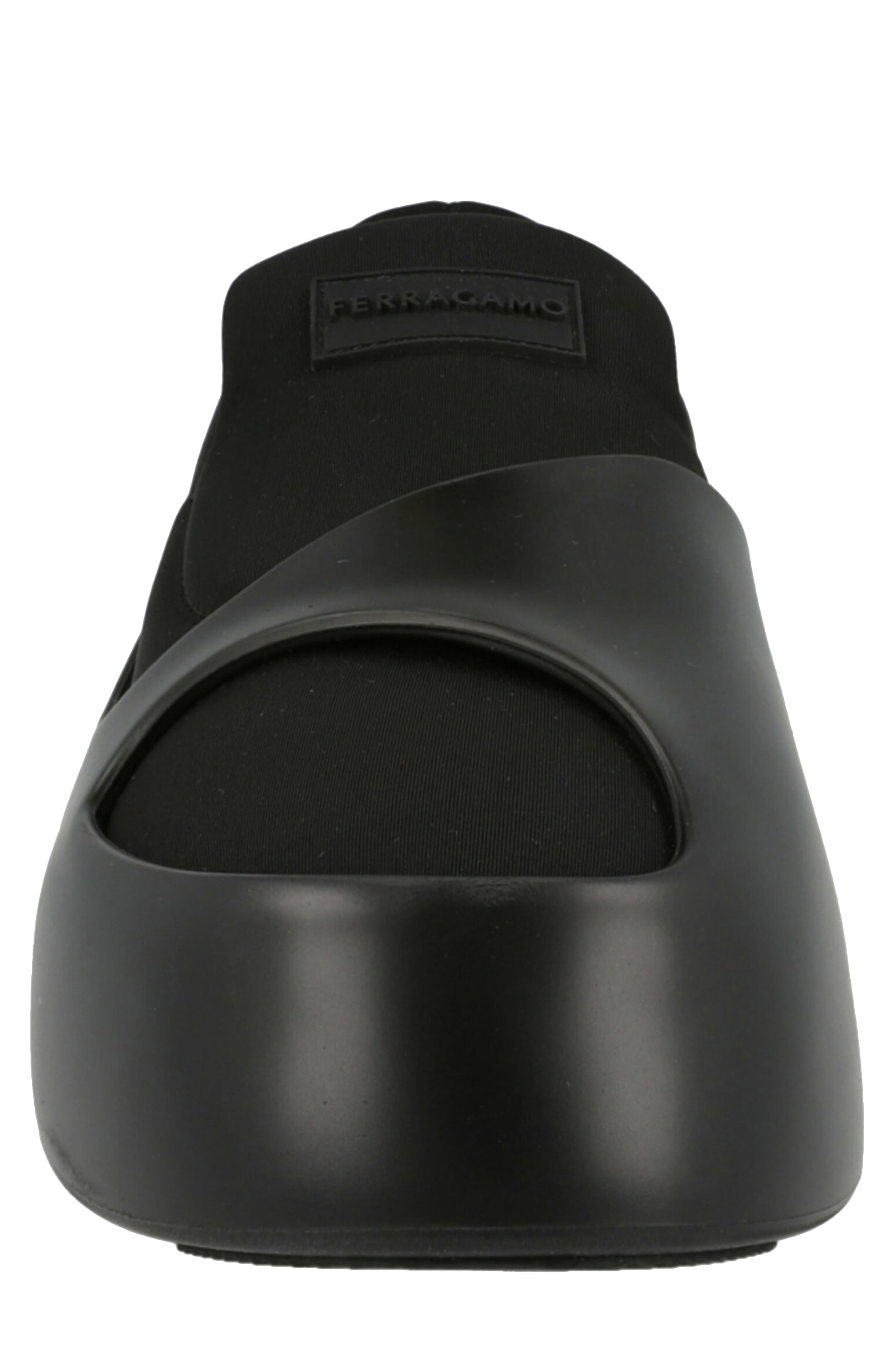 FERRAGAMO Lunar Paneled Slip-On Sneaker, Alternate, color, Black