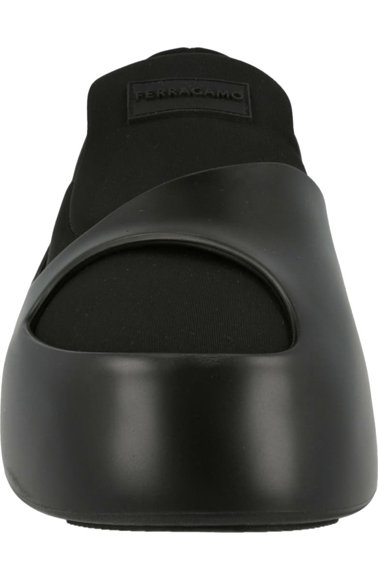 FERRAGAMO Lunar Paneled Slip-On Sneaker, Alternate, color, Black