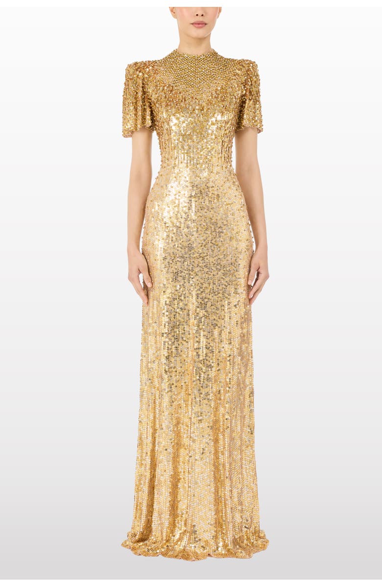 Jenny Packham Jourdain Sequin-Embellished Gown, Alternate, color, Illusion