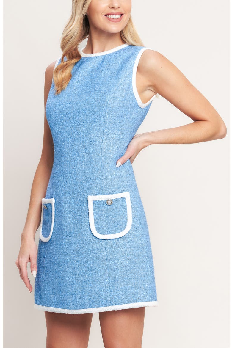 Tweed Minidress, Alternate, color, BLUE