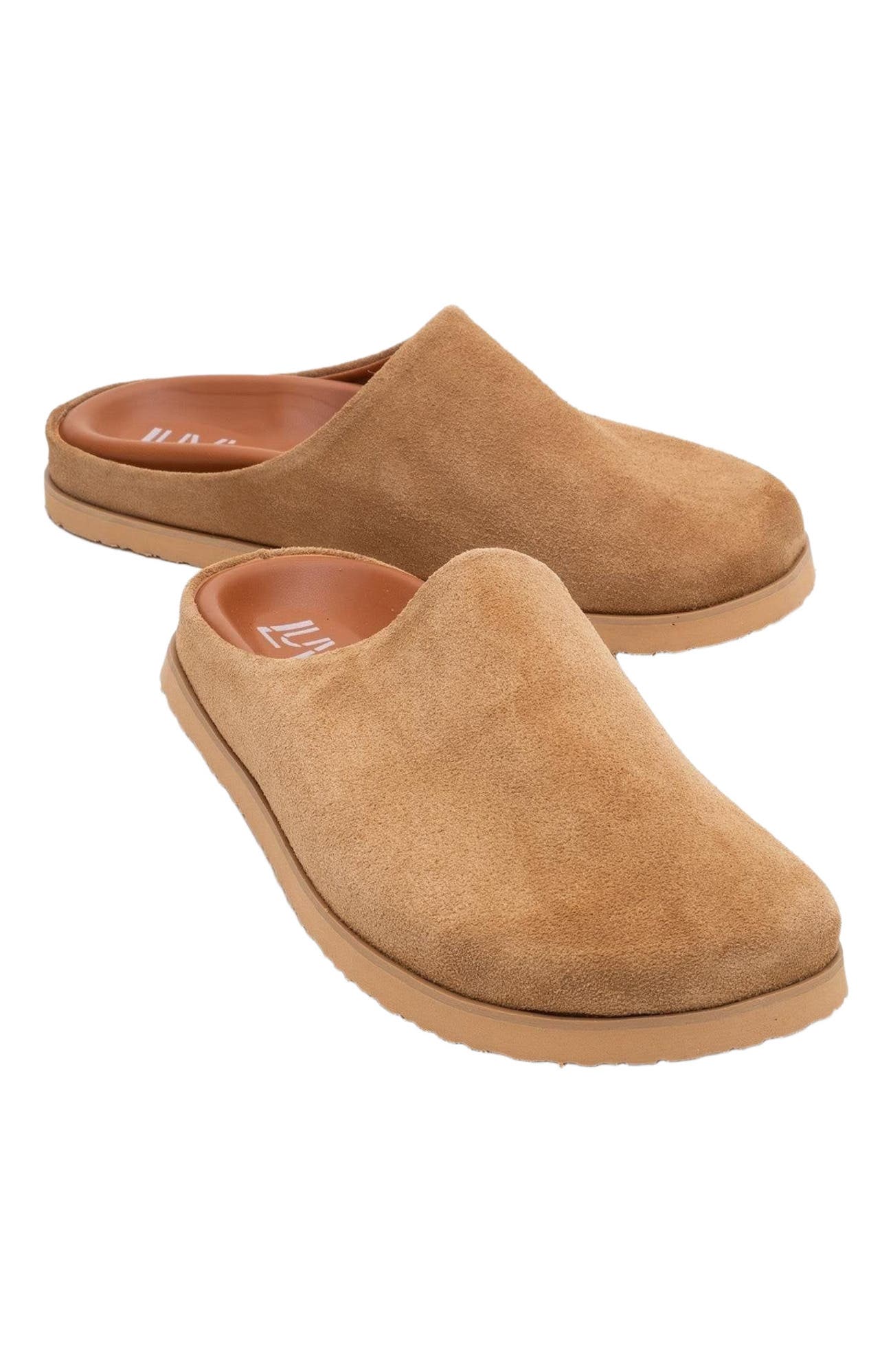 Forever & Always Shoes Space Suede Leather Slide Sandal, Alternate, color, Cognac Leather