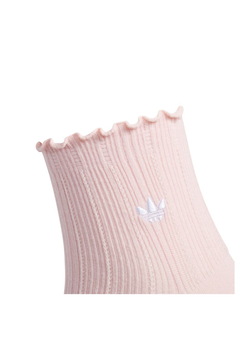 Assorted 3-Pack Ruffle Rib Ankle Socks, Alternate, color, SANDY PINK/GREY/ WHITE