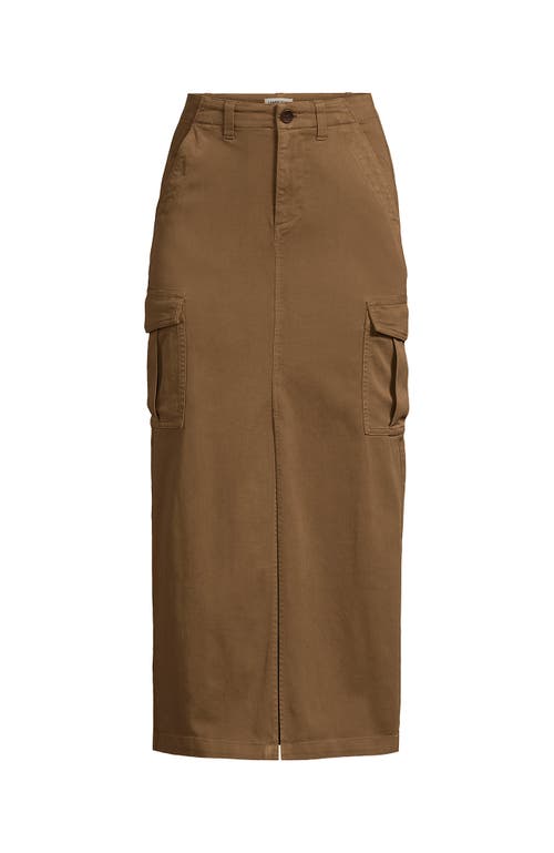 Lands' End Cool Fade Cargo Maxi Skirt In Brown