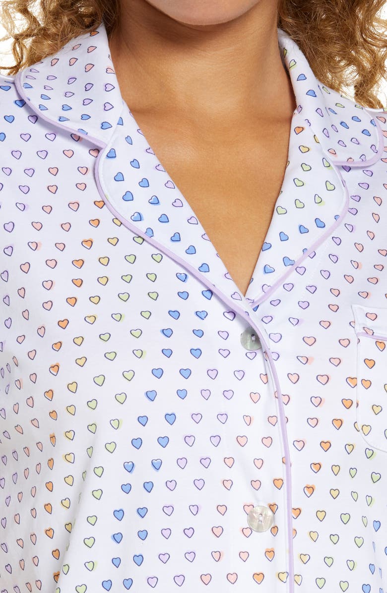 Roller Rabbit Disco Hearts Polo Short Pajamas, Alternate, color, 