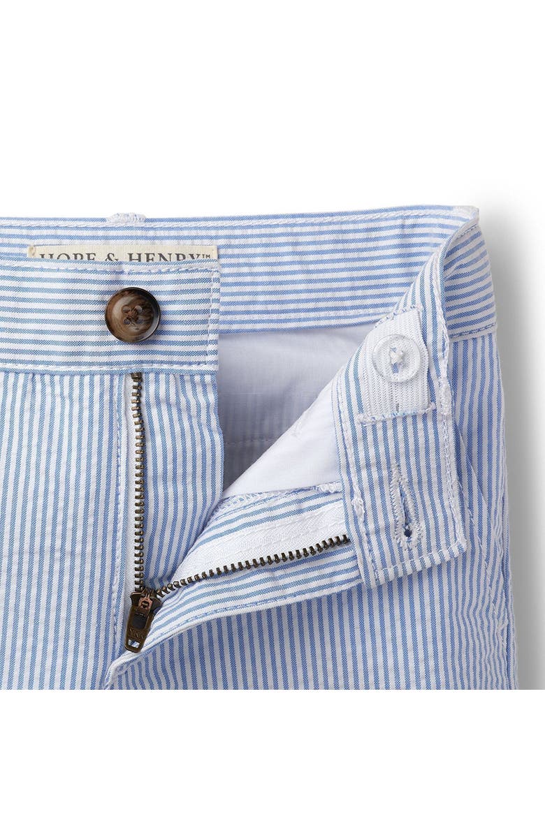 Hope & Henry Boys' Organic Cotton Seersucker Short, Infant, Alternate, color, Blue Seersucker