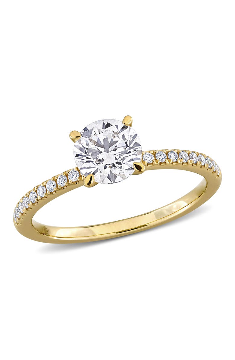 Julianna B. 1-1/6 CTW Lab-Grown Diamond Solitaire Ring 14k, Main, color, Yellow Gold