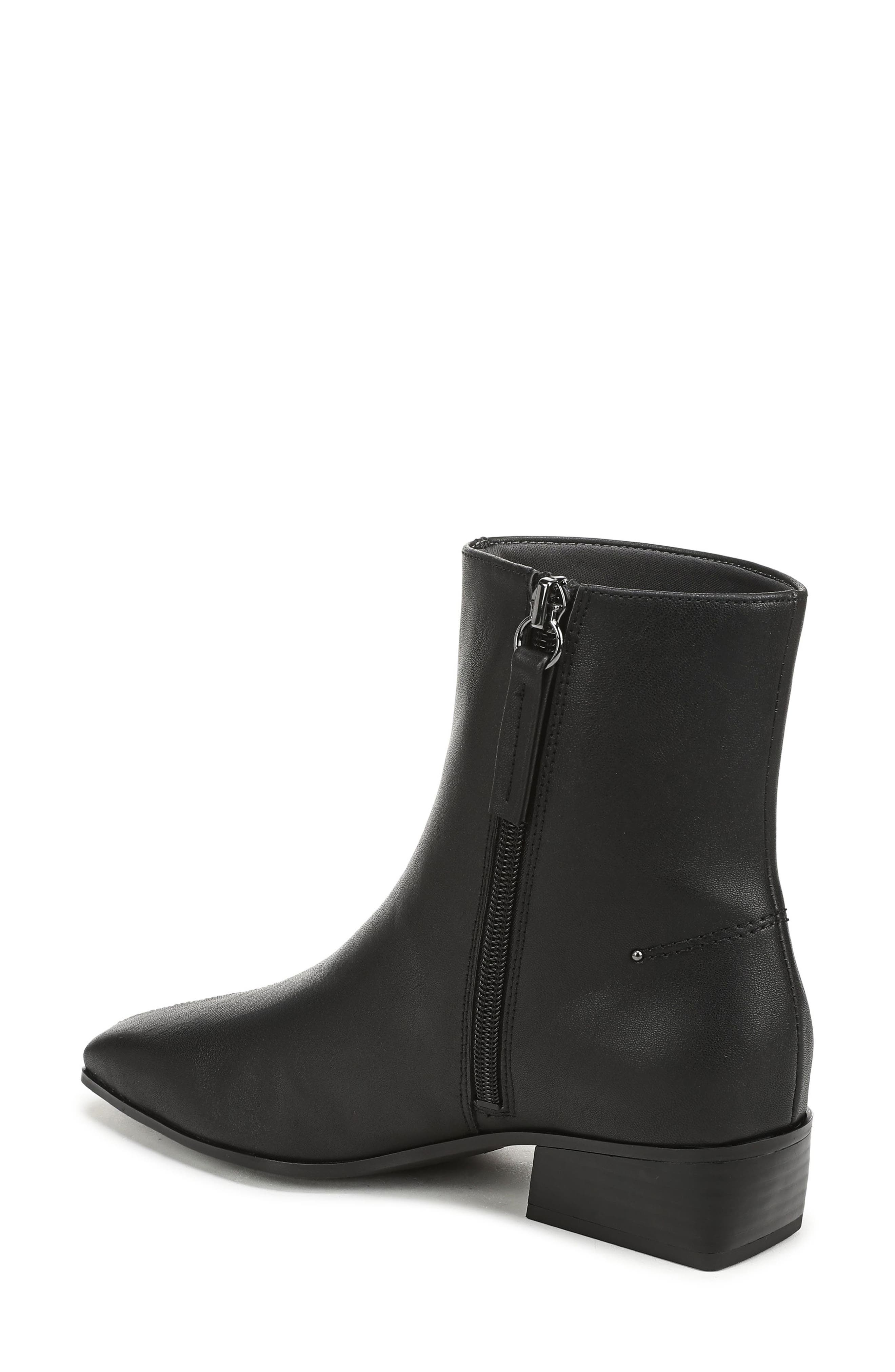 Finella Faux Leather Bootie, Alternate, color, BLACK