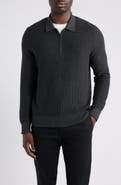 Vince Geo Jacquard Quarter Zip Sweater