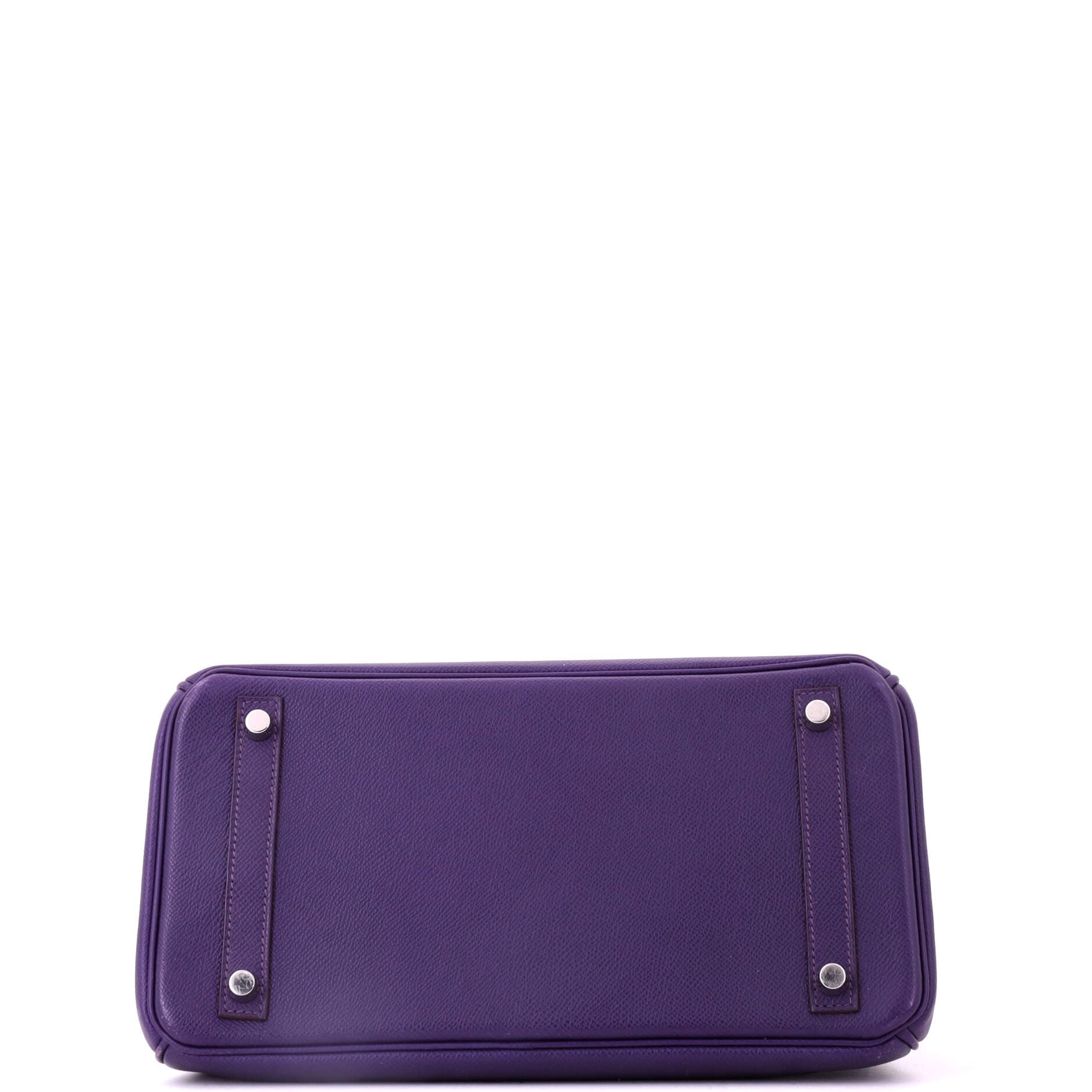 Pre-Owned Hermes Birkin Handbag Purple Epsom with Palladium Hardware 30, Alternate, color, Iris