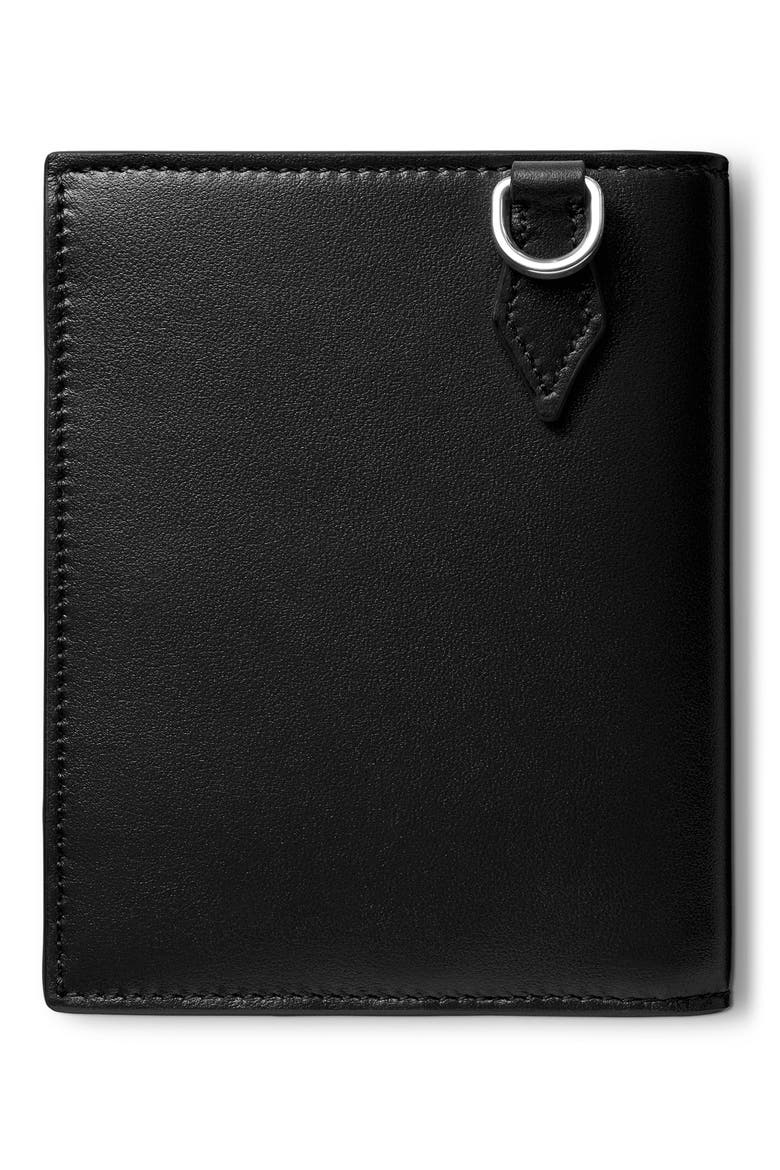 Meisterstück Leather Compact Wallet, Alternate, color, BLACK