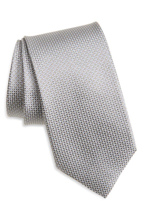 Hugo Boss Boss Neat Silk Tie In Metallic
