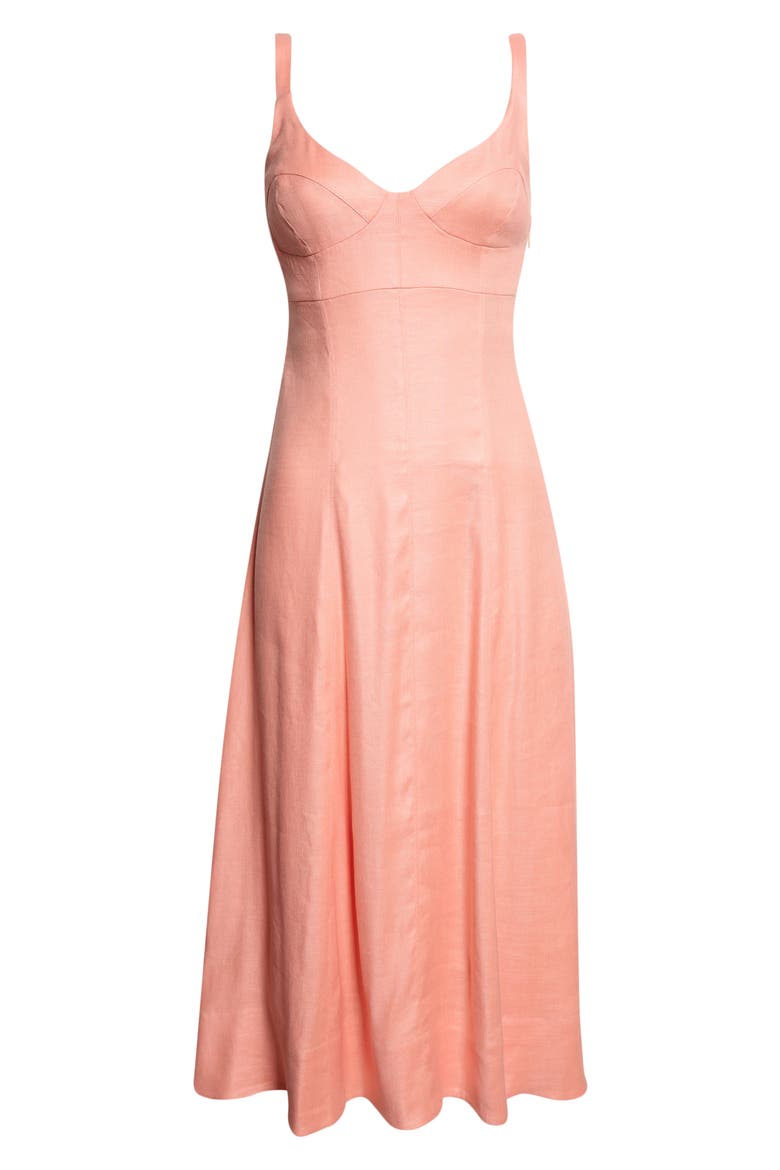 Arya Bustier Sleeveless Midi Dress, Alternate, color, SHERBERT