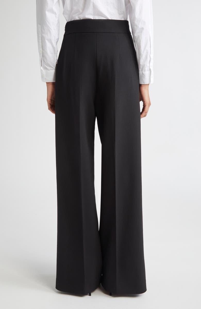 Carolina Herrera Diane High Waist Wide Leg Pants, Alternate, color, Black