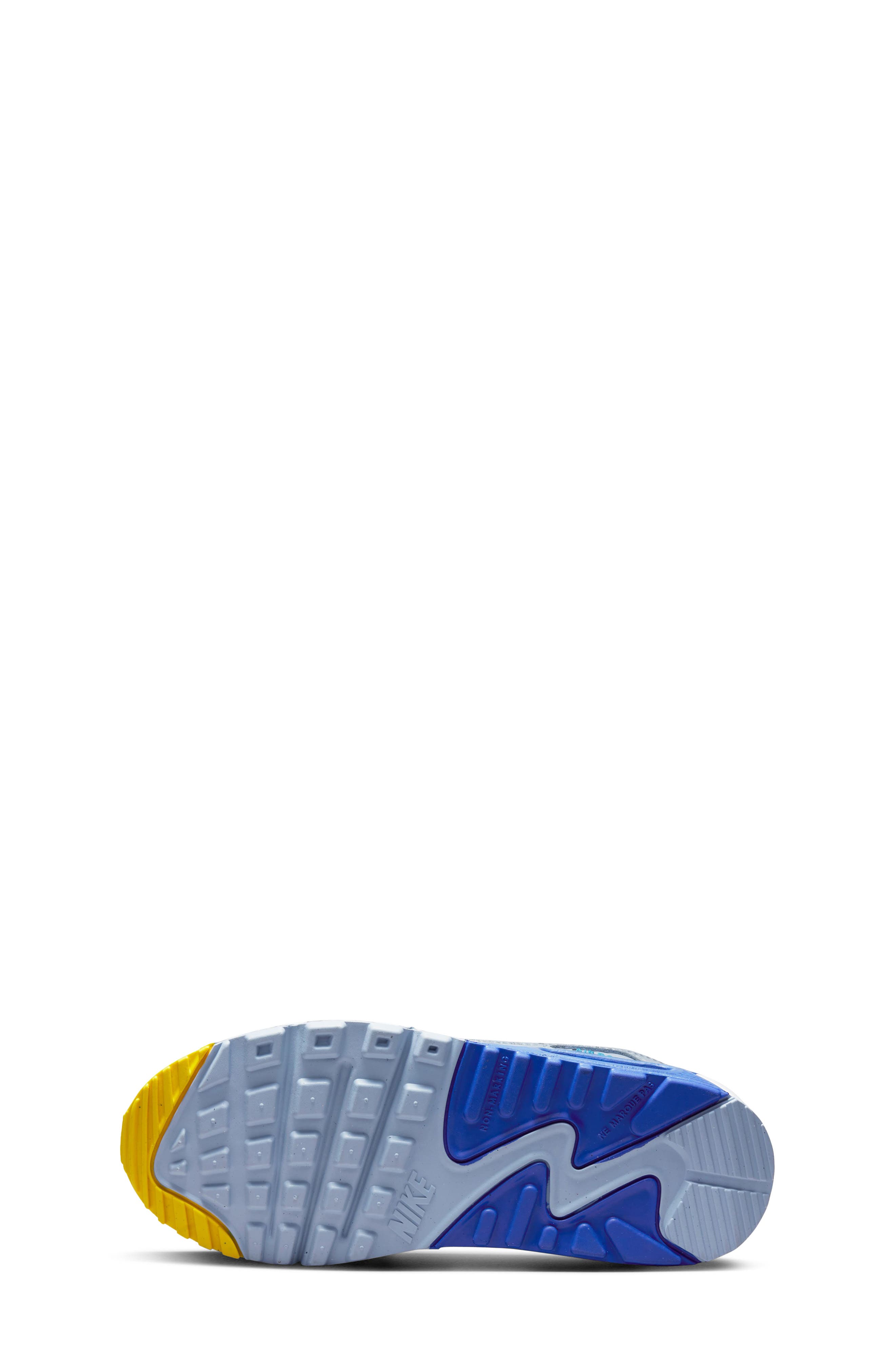Kids' Air Max 90 LTR Sneaker, Alternate, color, WHITE/ BLACK/ BLUE/ ROYAL