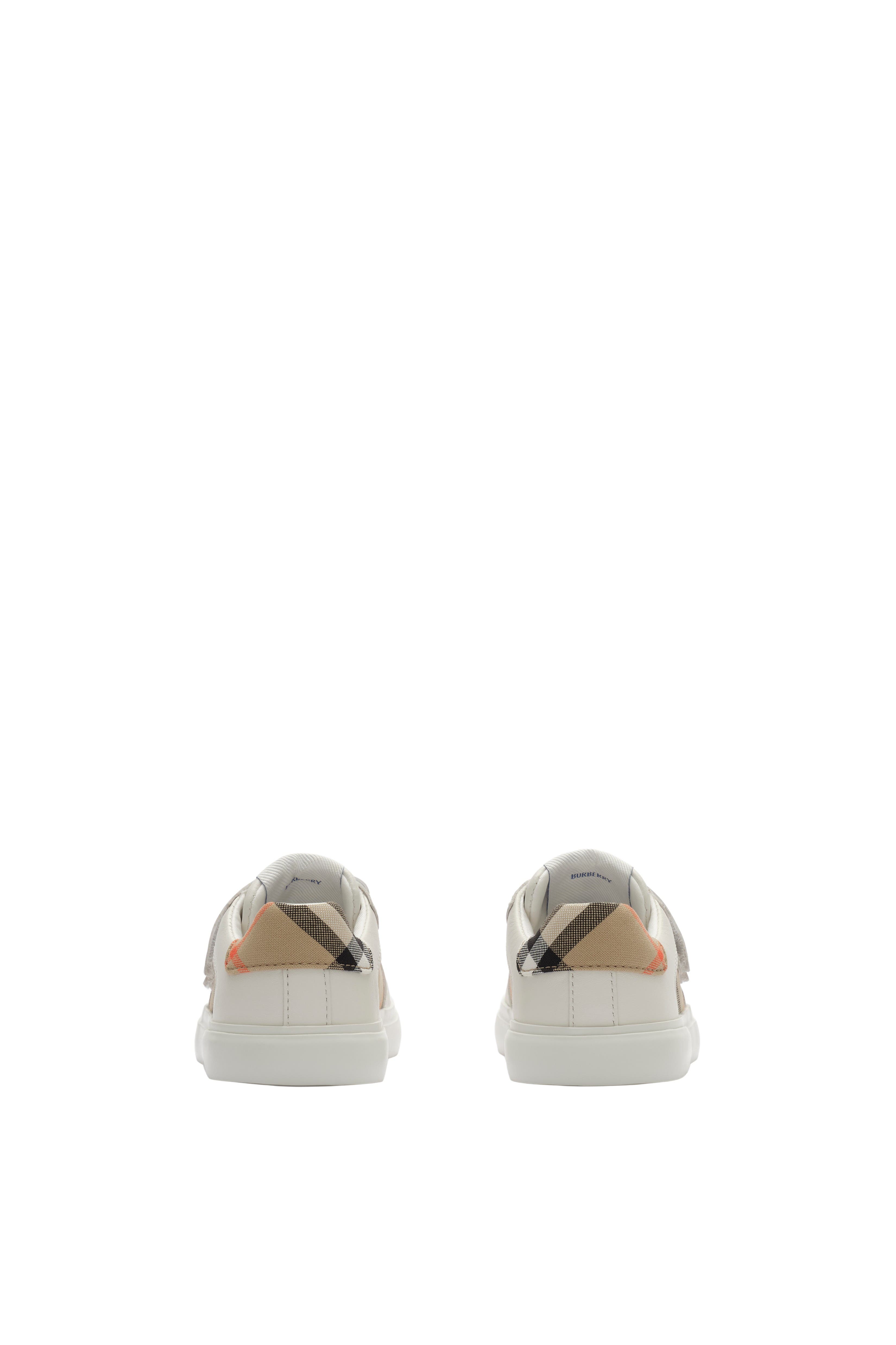 Check and Leather Sneakers, Alternate, color, Sand beige