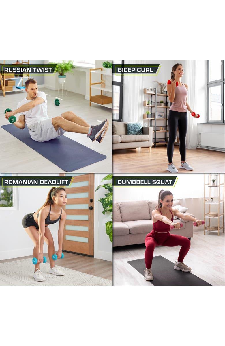 ProsourceFit Neoprene Dumbbells, Pair, Alternate, color, 9 Lb