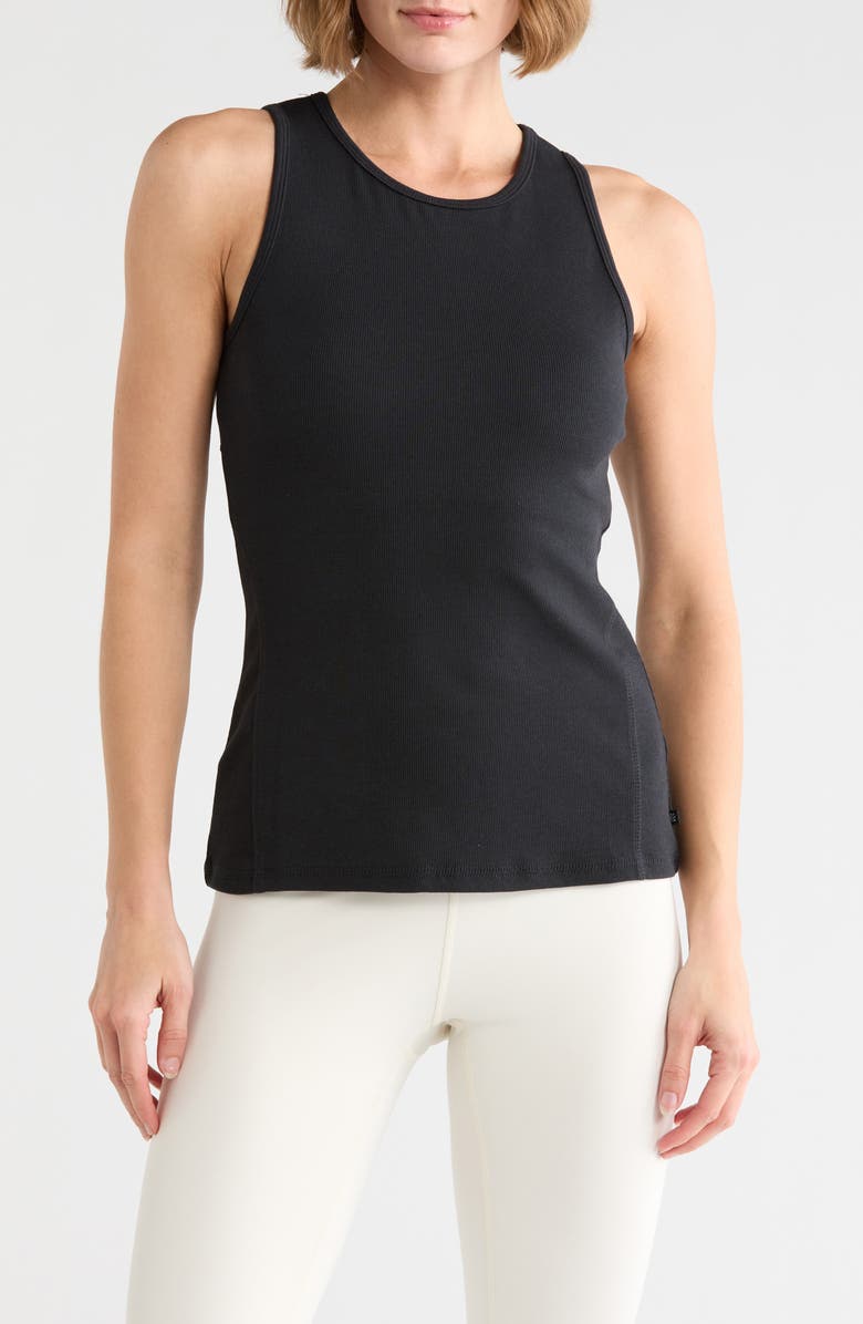 MARIKA Mellie Ribbed Tank, Main, color, Black