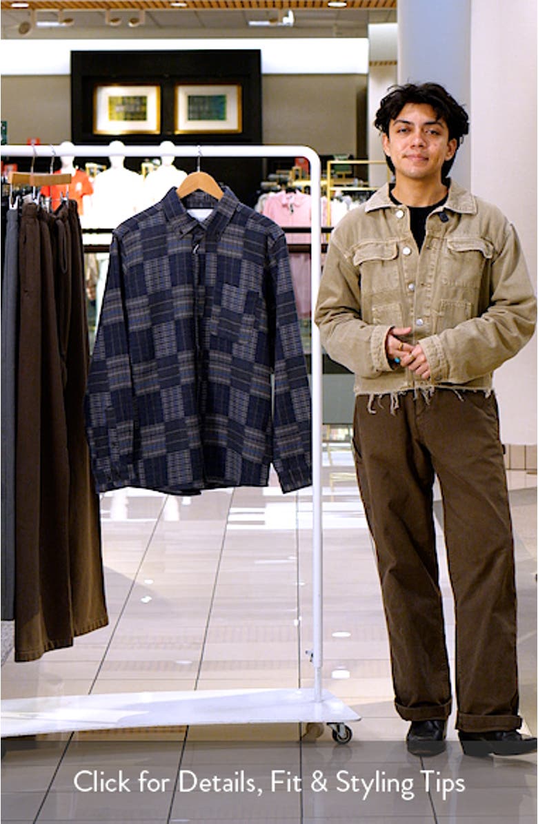 Kent Patchwork Check Button-Down Shirt, sales video thumbnail