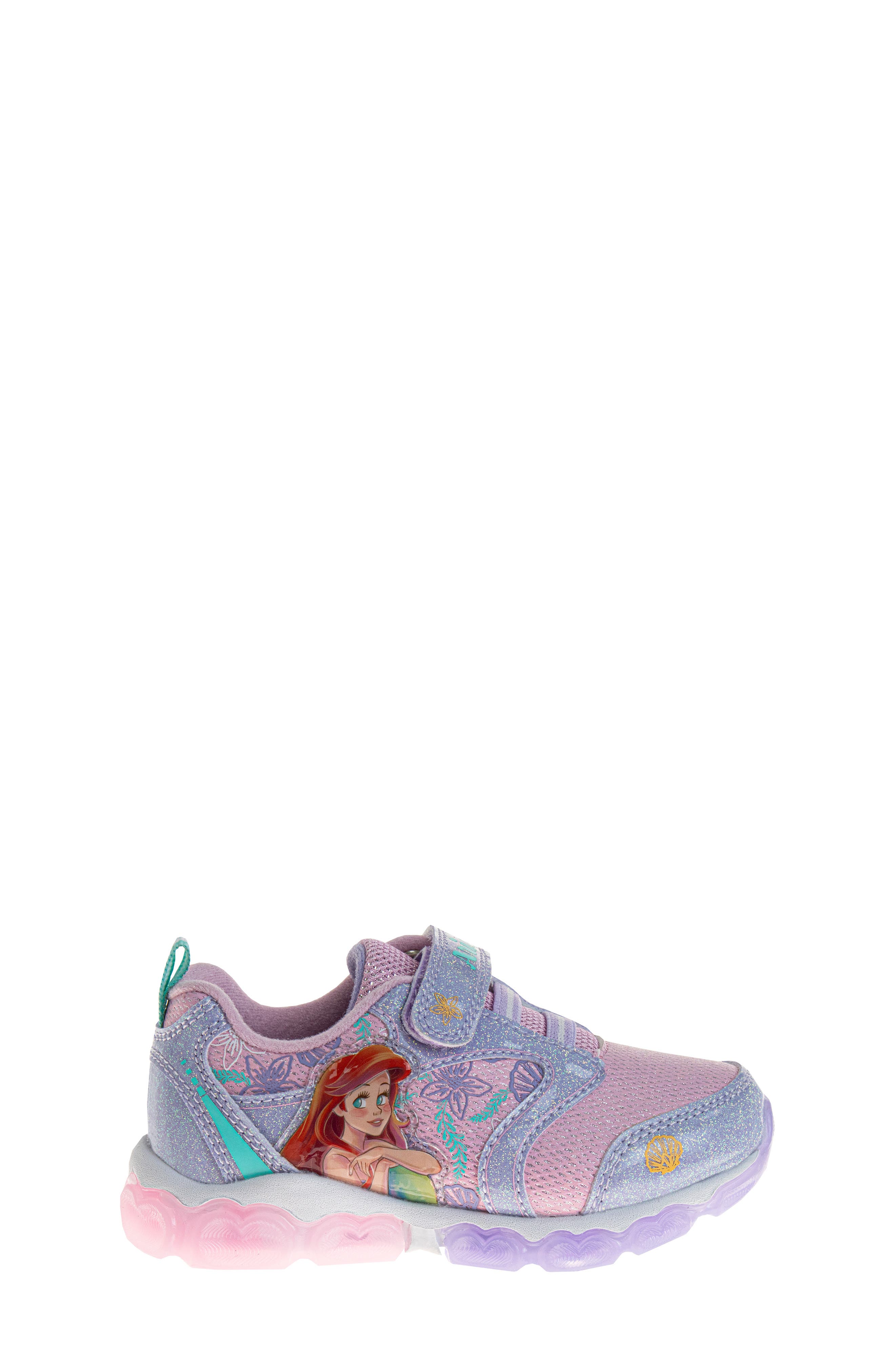 JOSMO Kids' Disney Little Mermaid Sneaker, Alternate, color, Pink/ Purple