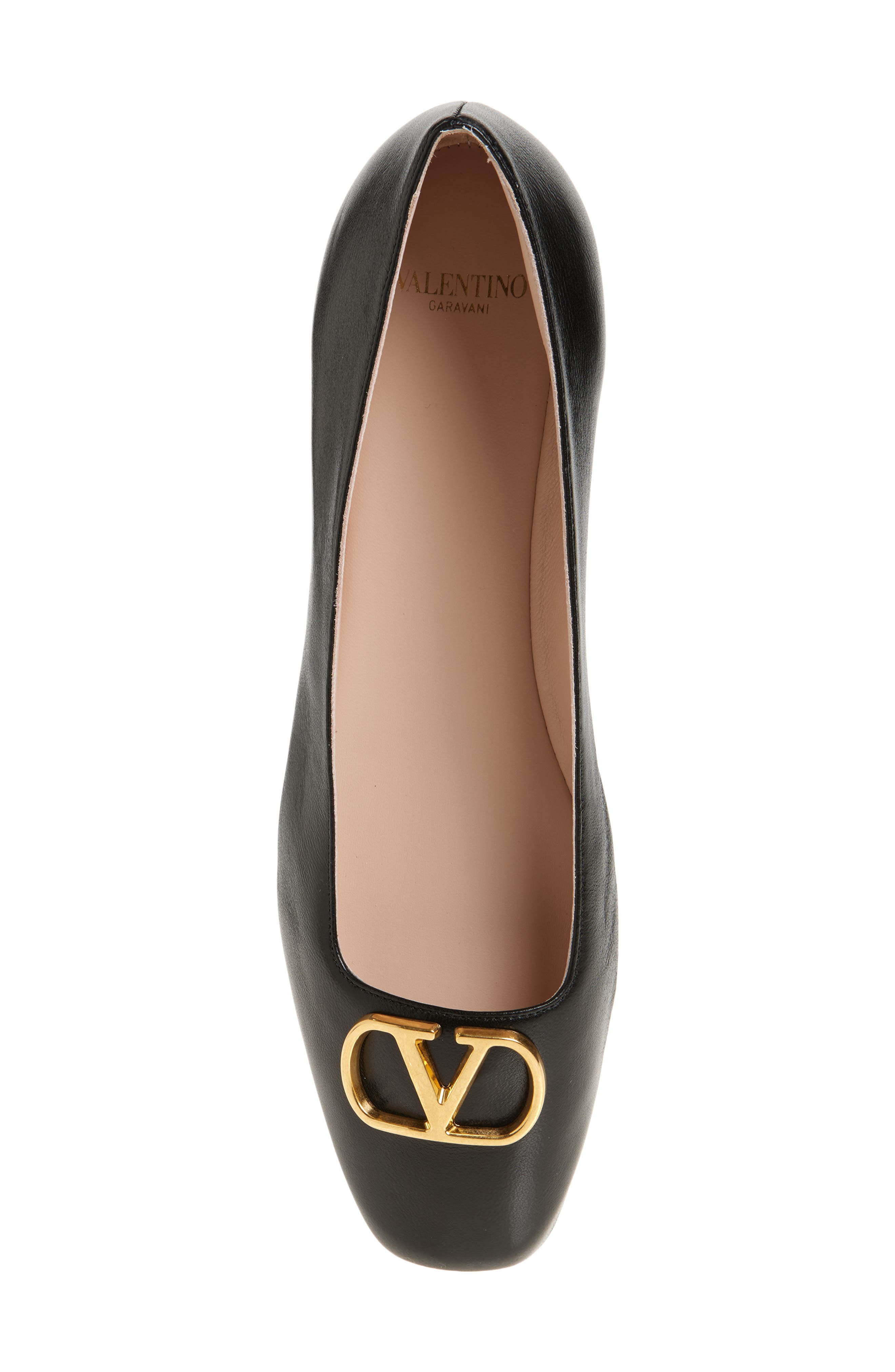 Valentino Garavani VLOGO Ballerina Flat, Alternate, color, 