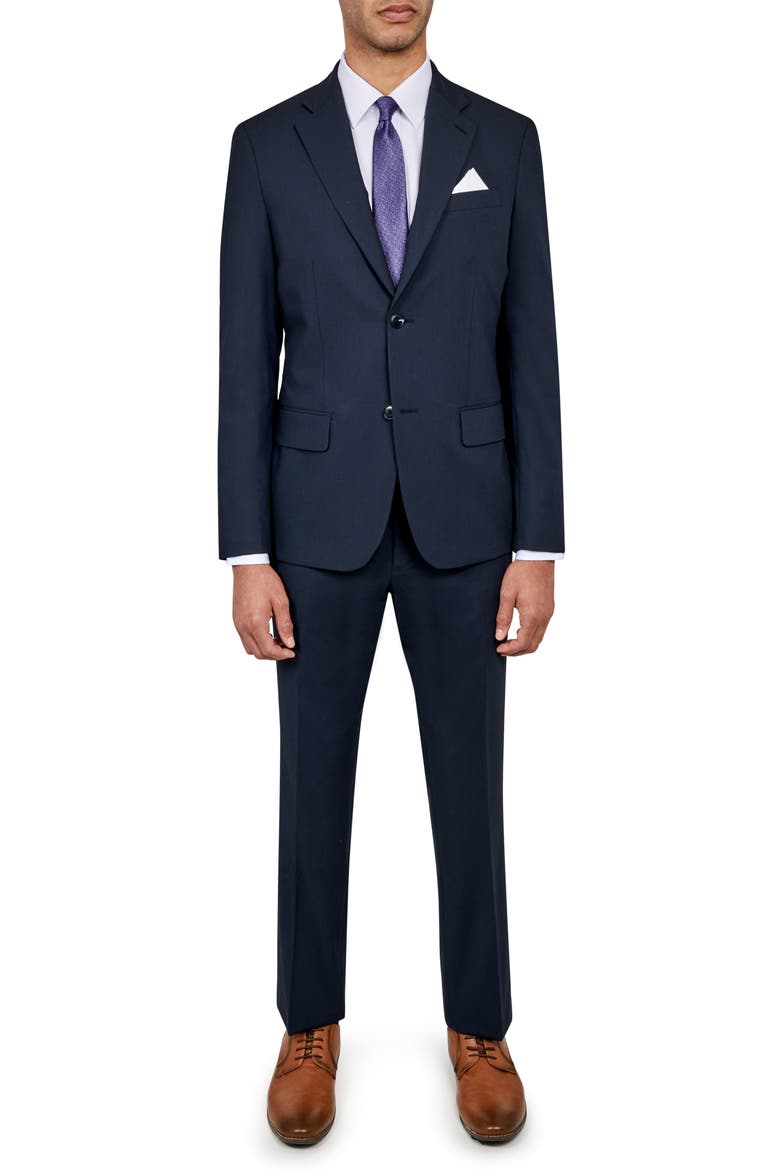 Men's Slim Fit Performance Suit, Main, color, NAVY