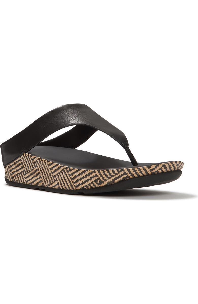 FitFlop Lulu Lux Graph-Weave TP Sandal, Main, color, Black