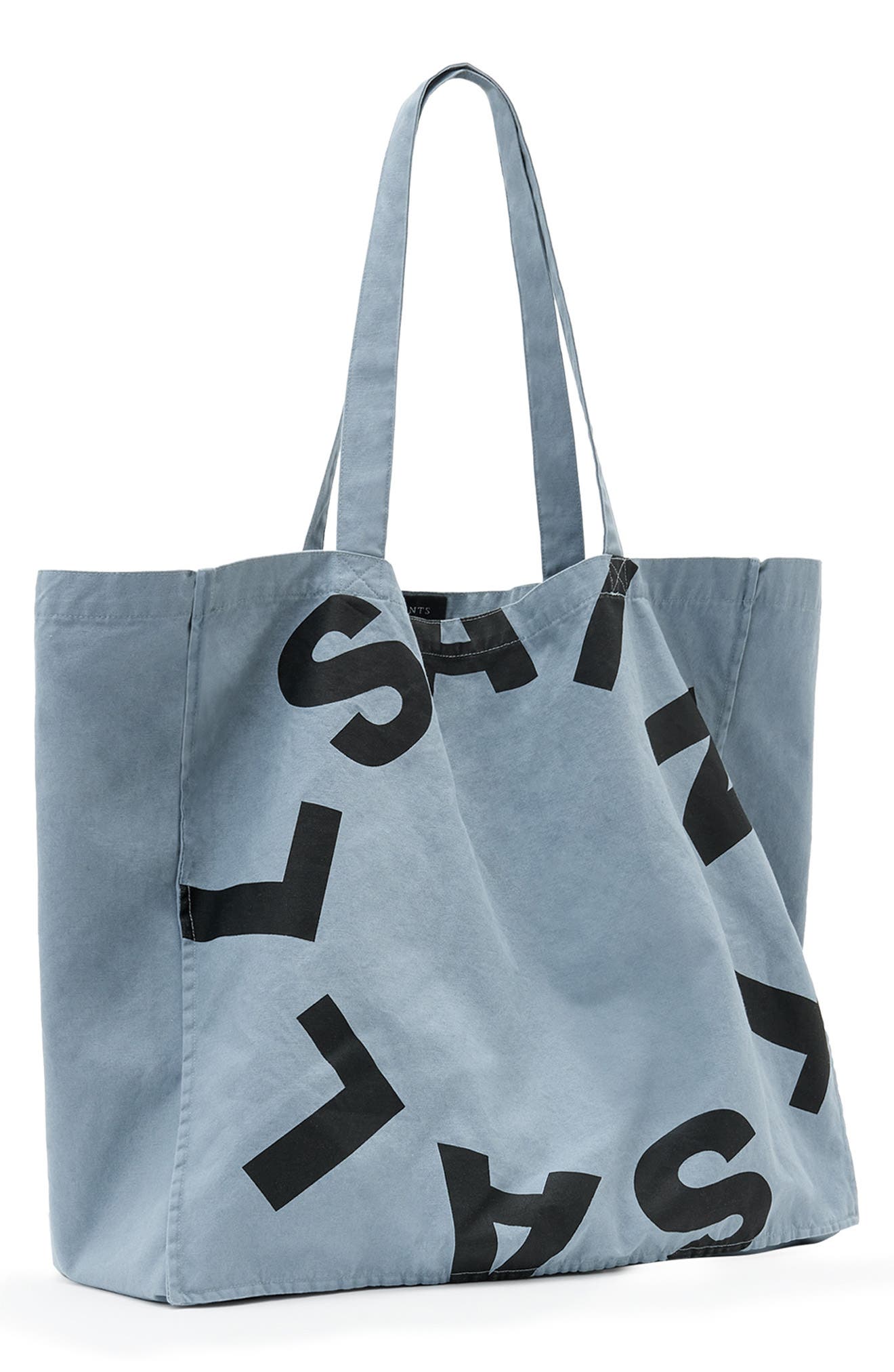 AllSaints Large Tierra Canvas Tote Bag, Alternate, color, Stonewash Blue