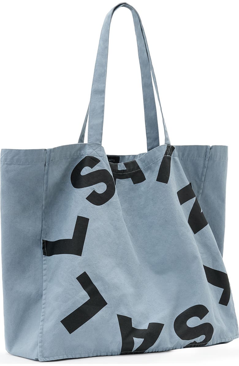 AllSaints Large Tierra Canvas Tote Bag, Alternate, color, Stonewash Blue