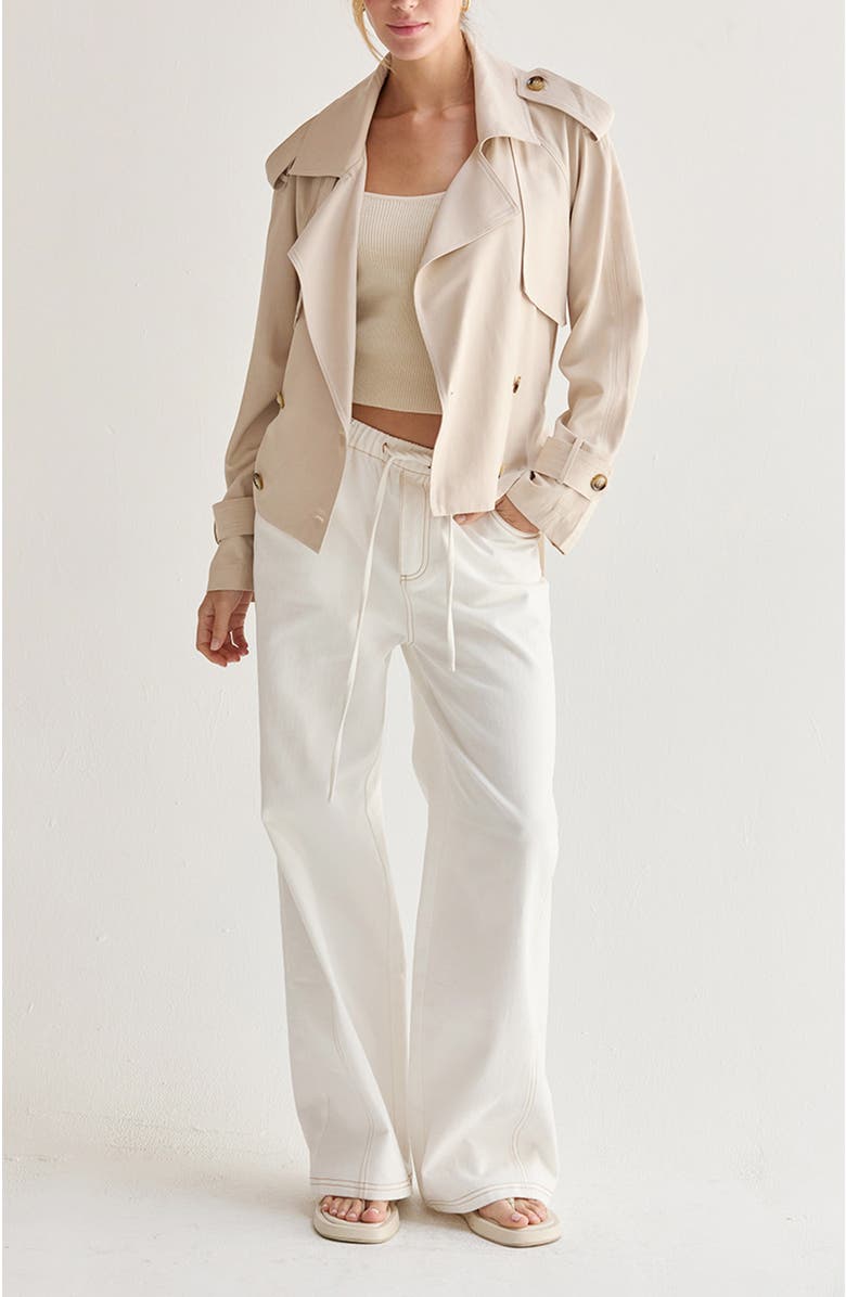 CRESCENT White Denim Pants, Alternate, color, White