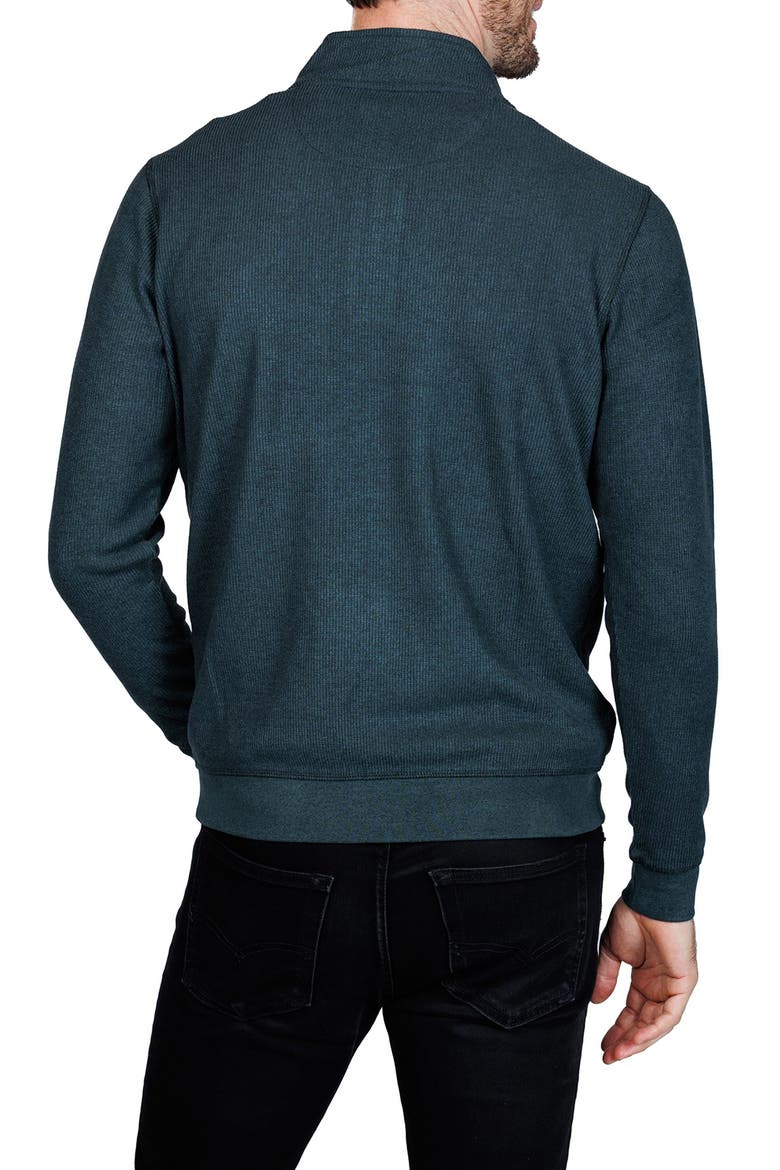 Quarter Zip Cozy Knit Pullover, Alternate, color, HUNTER GREEN HEATHER