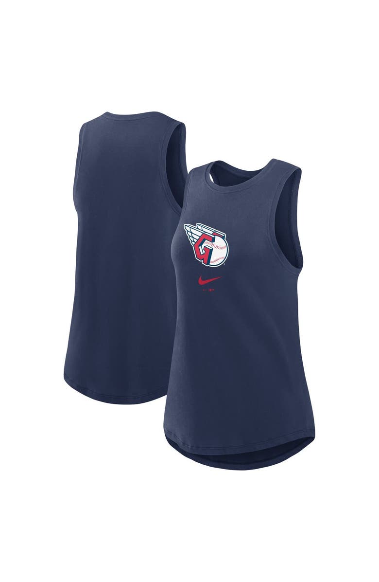 Nike Women's Nike Navy Cleveland Guardians Legacy Icon High Neck Performance Tank Top, Main, color, Navy
